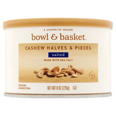 Bowl & Basket Salted Cashew Halves & Pieces, 8 oz