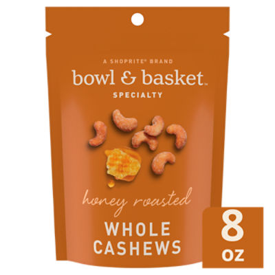 Bowl & Basket Specialty Honey Roasted Whole Cashews, 8 oz, 8 Ounce