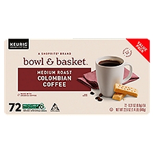 Bowl & Basket Medium Roast Colombian Coffee K-Cup Pods, 0.31 oz, 12 count, 22.6 Ounce