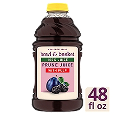 Bowl & Basket Prune 100% Juice with Pulp, 48 fl oz, 48 Fluid ounce