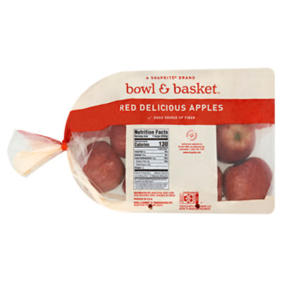 Bowl & Basket Red Delicious Apples, 48 oz bag