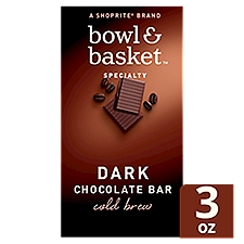 Bowl & Basket Specialty Cold Brew Dark Chocolate Bar, 3 oz, 3 Ounce