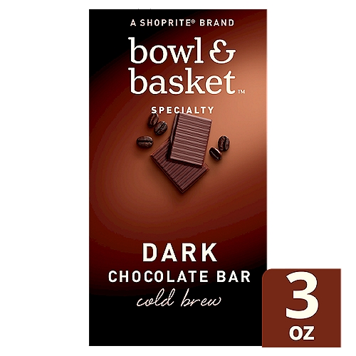 Bowl & Basket Specialty Cold Brew Dark Chocolate Bar, 3 oz