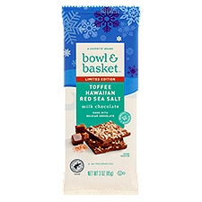 Bowl & Basket Milk Chocolate, Toffee Hawaiian Red Sea Salt, 3 Ounce