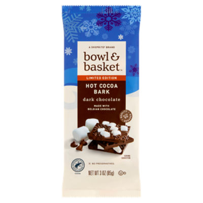 Bowl & Basket Hot Cocoa Bark Dark Chocolate Limited Edition, 3 oz, 3 Ounce