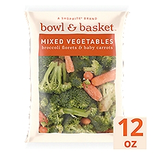 Bowl & Basket Broccoli Florets & Baby Carrots Mixed Vegetables, 12 oz, 12 Ounce