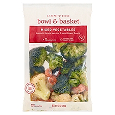 Bowl & Basket Broccoli Florets, Carrots & Cauliflower Florets, Mixed Vegetables, 12 Ounce