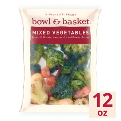 Bowl & Basket Broccoli Florets, Carrots & Cauliflower Florets Mixed Vegetables, 12 oz