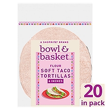 Bowl & Basket Flour Soft Taco Tortillas, 6 inches, 20 count, 26 oz, 26 Ounce