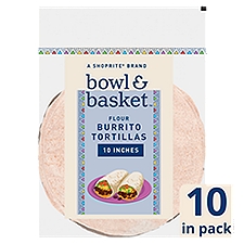 Bowl & Basket Flour Burrito Tortillas, 10 inches, 10 count, 25 oz, 25 Ounce