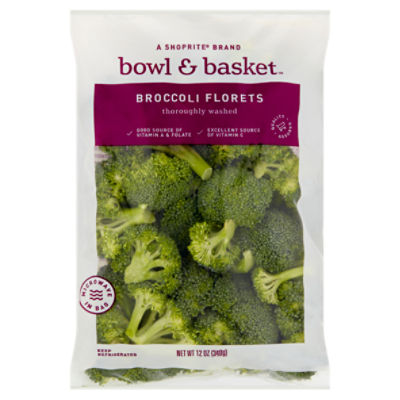 Bowl & Basket Broccoli Florets, 12 oz, 12 Ounce