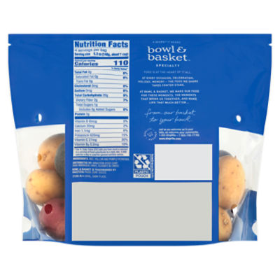 Bowl & Basket Specialty Red, Yellow & Purple Creamer Potatoes, 1.5 lb bag