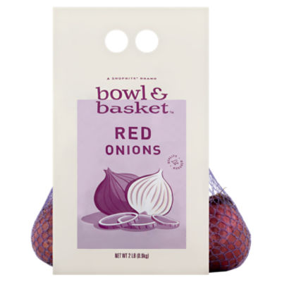 Bowl & Basket Red Onions, 2 lb bag