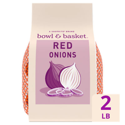 Bowl & Basket Red Onions, 2 lb, 2 Pound