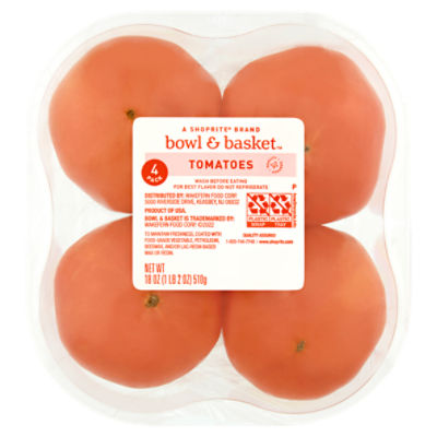 Bowl & Basket Tomatoes, 4 count, 18 oz, 18 Ounce