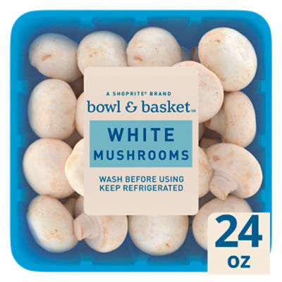 Bowl & Basket White Mushrooms, 24 oz