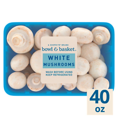 Bowl & Basket White Mushrooms, 40 oz