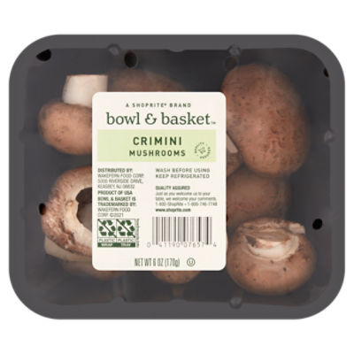 Bowl & Basket Crimini Mushrooms, 6 oz, 6 Ounce