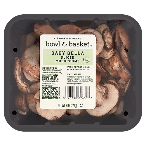 Bowl & Basket Baby Bella Sliced Mushrooms, 8 oz
