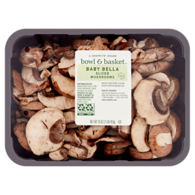 Bowl & Basket Baby Bella Sliced Mushrooms, 16 oz