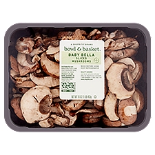 Bowl & Basket Baby Bella Sliced Mushrooms, 16 oz, 16 Ounce