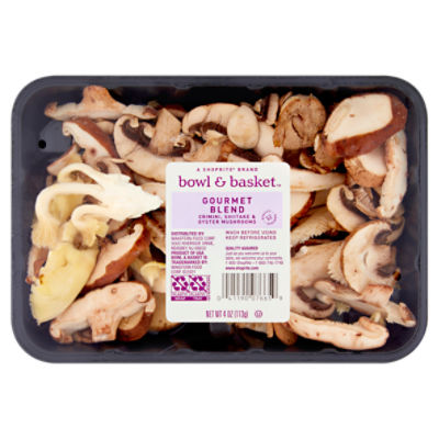 Bowl & Basket Crimini, Shiitake & Oyster Mushrooms Gourmet Blend, 4 oz