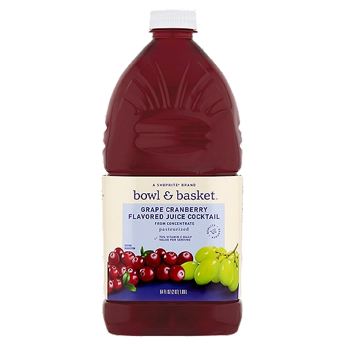 Bowl & Basket Grape Cranberry Flavored Juice Cocktail, 64 fl oz