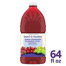 Bowl & Basket Grape Cranberry Flavored Juice Cocktail, 64 fl oz, 64 Fluid ounce