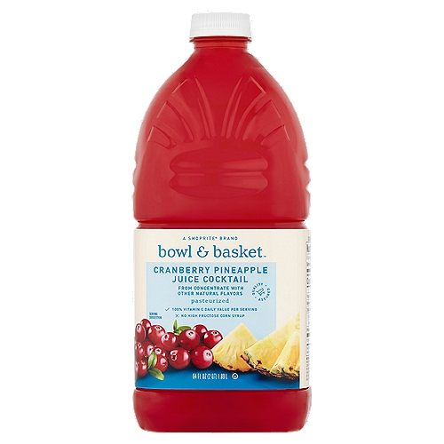 Bowl & Basket Cranberry Pineapple Juice Cocktail, 64 fl oz