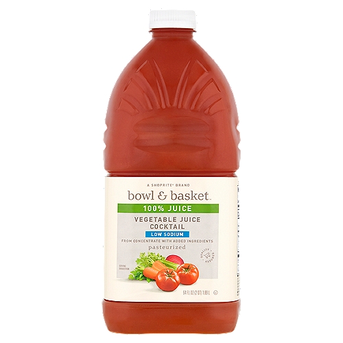 Bowl & Basket Low Sodium Vegetable 100% Juice Cocktail, 64 fl oz