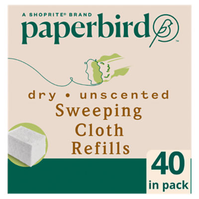 Paperbird Dry Unscented Sweeping Cloth Refills, 40 count, 40 Each