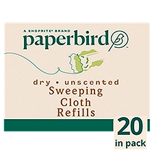 Paperbird Dry Unscented Sweeping Cloth Refills, 20 count, 20 Each