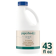 Paperbird Linen Low-Splash Concentrated, Bleach, 43 Fluid ounce