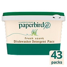 Paperbird Premium Fresh Scent Dishwasher Detergent Pacs, 43 count, 19 oz, 19 Ounce