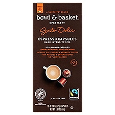 Bowl & Basket Specialty Gusto Dolce Espresso Capsules, 0.194 oz, 10 count