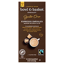 Bowl & Basket Specialty Gusto Oro Espresso, Aluminum Capsules, 1.94 Ounce