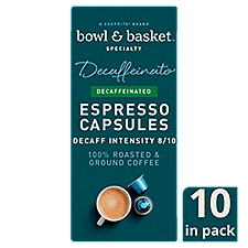 Bowl & Basket Specialty Decaffeinated Espresso Capsules, 0.194 oz, 10 count
