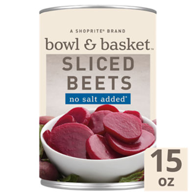 Bowl & Basket No Salt Added Sliced Beets, 15 oz, 15 Ounce