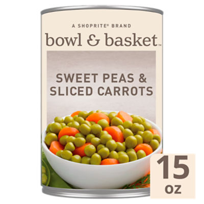 Bowl & Basket Sweet Peas & Sliced Carrots, 15 oz, 15 Ounce