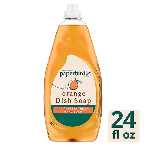 Paperbird Orange Dish Soap and Antibacterial Hand Soap, 24 fl oz