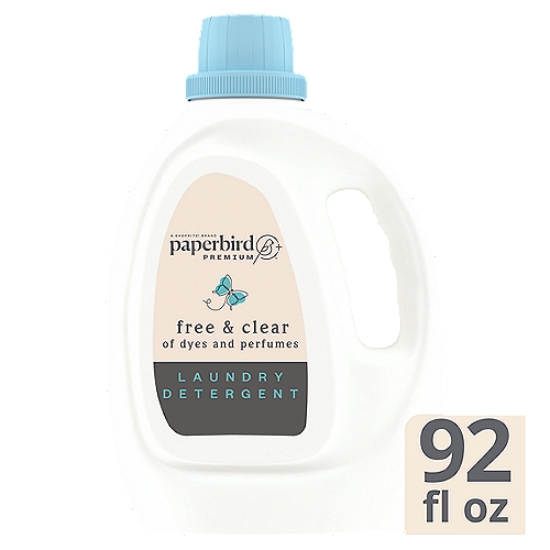 Paperbird Premium Free & Clear Laundry Detergent, 92 fl oz