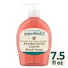 Paperbird Fresh Citrus Scent Antibacterial Liquid Hand Soap, 7.5 fl oz