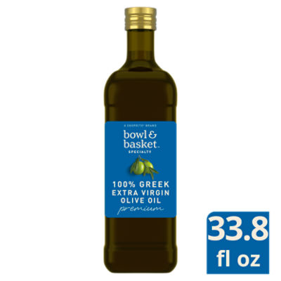 Bowl & Basket Specialty Premium 100% Greek Extra Virgin Olive Oil, 33.8 fl oz, 33.8 Fluid ounce