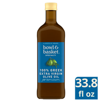 Bowl & Basket Specialty Premium 100% Greek Extra Virgin Olive Oil, 33.8 fl oz, 33.8 Fluid ounce