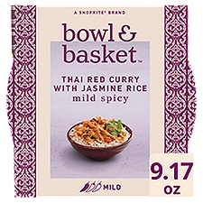 Bowl & Basket Mild Spicy Thai Red Curry with Jasmine Rice, 9.17 oz, 7.05 Ounce