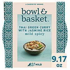 Bowl & Basket Mild Spicy Thai Green Curry with Jasmine Rice, 9.17 oz, 7.05 Ounce
