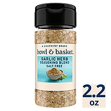 Bowl & Basket Salt Free Garlic Herb Seasoning Blend, 2.2 oz