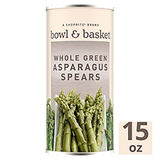 Bowl & Basket Whole Green Asparagus Spears, 15 oz, 15 Ounce