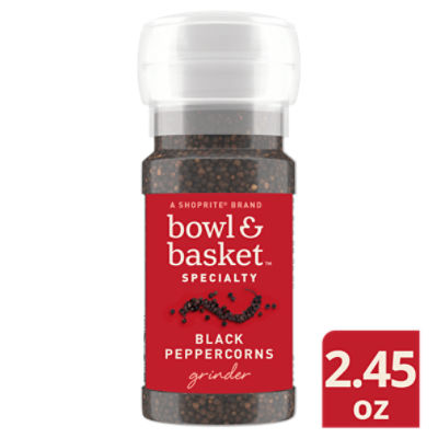 Bowl & Basket Specialty Black Peppercorns Grinder, 2.45 oz, 2.45 Ounce