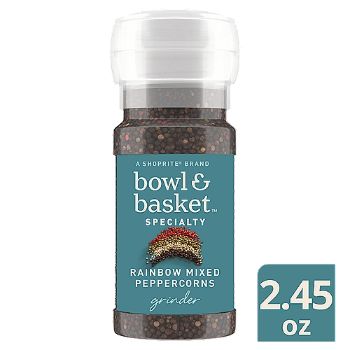 Bowl & Basket Specialty Rainbow Mixed Peppercorns Grinder, 2.45 oz